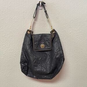 Stella McCartney Hobo Bag Grey Patent Coated Fabric bag